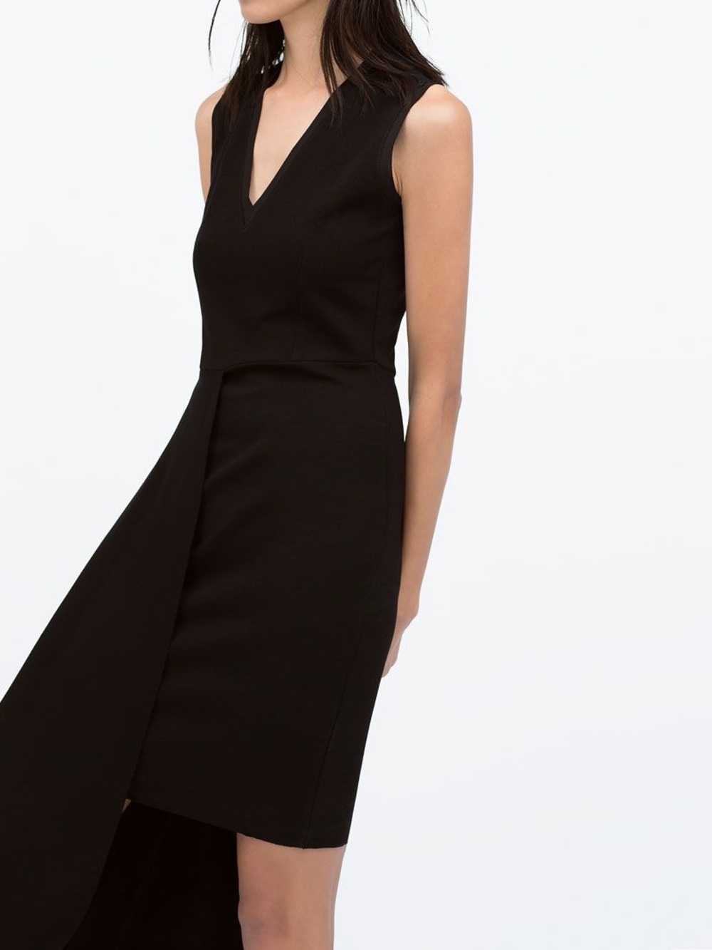 Zara Black Dress With Overskirt